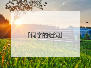 词字的组词