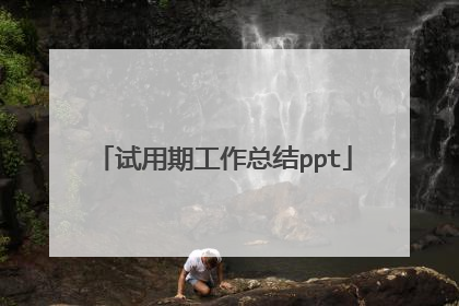 试用期工作总结ppt