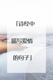诗经中描写爱情的句子