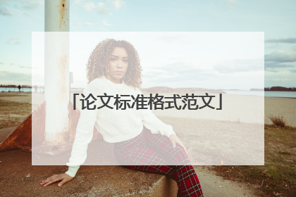 论文标准格式范文