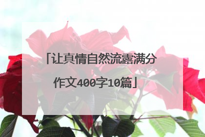 让真情自然流露满分作文400字10篇