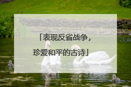 表现反省战争,珍爱和平的古诗