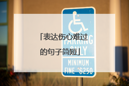 表达伤心难过的句子简短