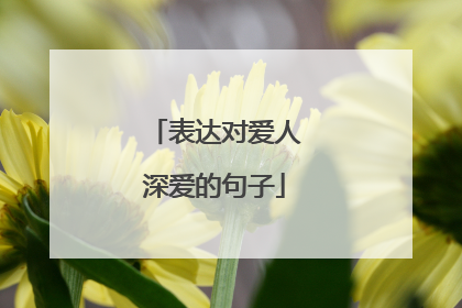 表达对爱人深爱的句子