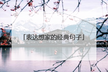 表达想家的经典句子