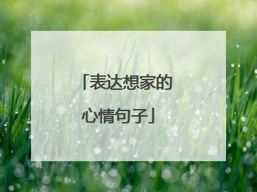 表达想家的心情句子