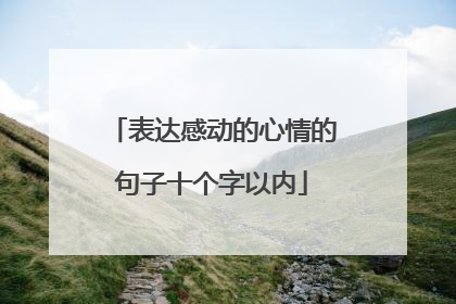 表达感动的心情的句子十个字以内