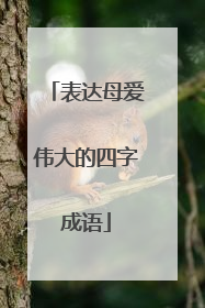 表达母爱伟大的四字成语