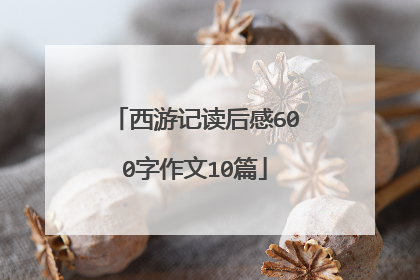 西游记读后感600字作文10篇