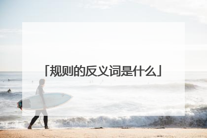 规则的反义词是什么