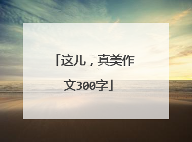 这儿,真美作文300字