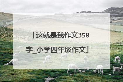 这就是我作文350字_小学四年级作文