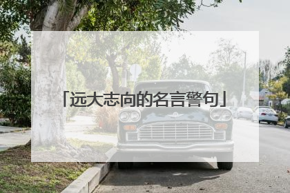 远大志向的名言警句