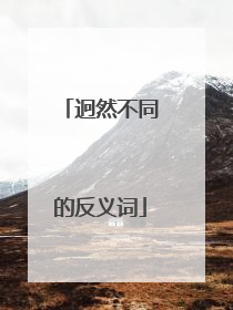 迥然不同的反义词