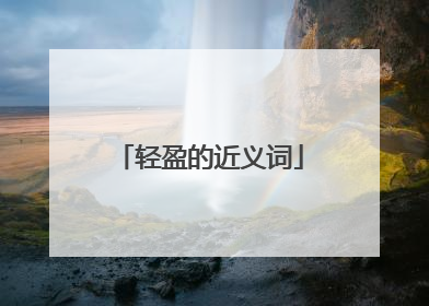 轻盈的近义词