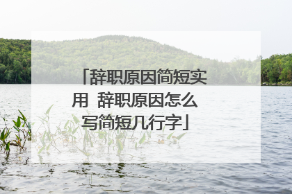 辞职原因简短实用 辞职原因怎么写简短几行字