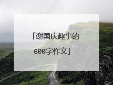 谢国庆趣事的600字作文
