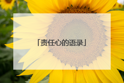 责任心的语录