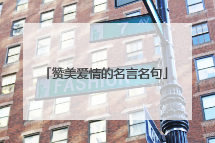 赞美爱情的名言名句