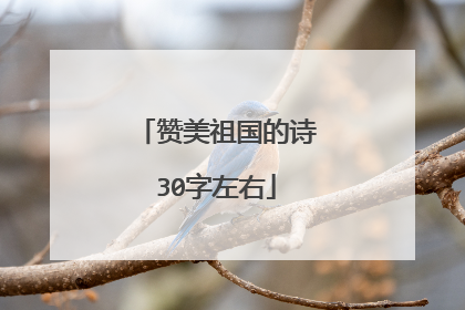 赞美祖国的诗30字左右