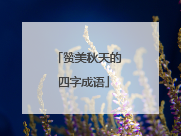 赞美秋天的四字成语