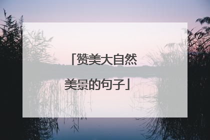 赞美大自然美景的句子