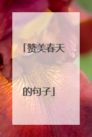 赞美春天的句子