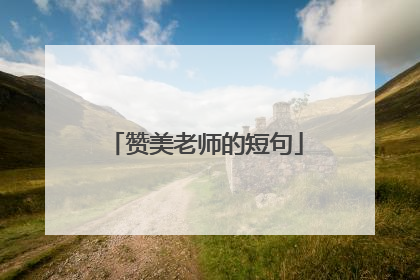 赞美老师的短句