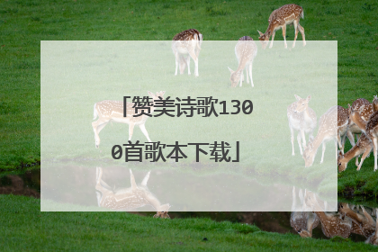 赞美诗歌1300首歌本下载