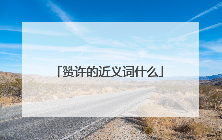 赞许的近义词什么