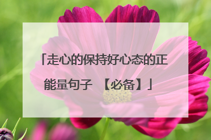 走心的保持好心态的正能量句子 【必备】