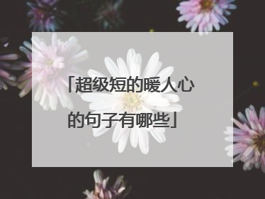 超级短的暖人心的句子有哪些