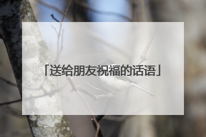 送给朋友祝福的话语