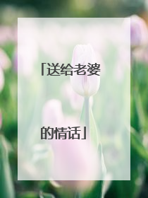 送给老婆的情话