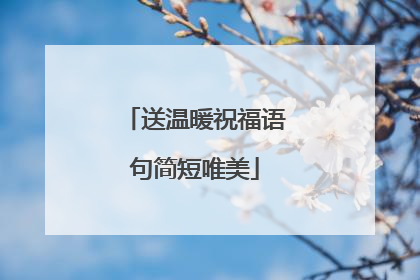 送温暖祝福语句简短唯美