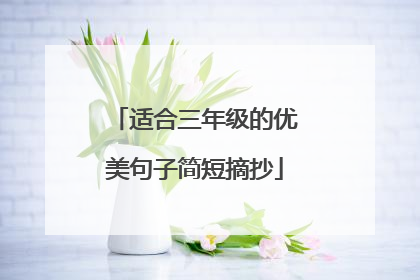 适合三年级的优美句子简短摘抄