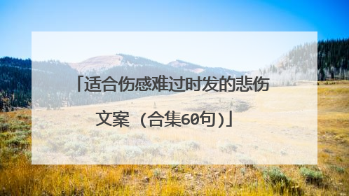 适合伤感难过时发的悲伤文案 (合集60句)