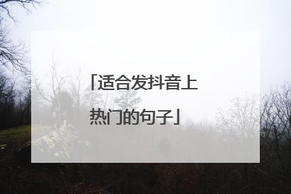 适合发抖音上热门的句子