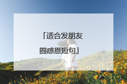 适合发朋友圈感恩短句