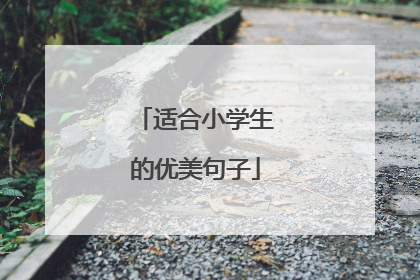 适合小学生的优美句子