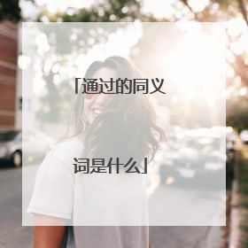 通过的同义词是什么
