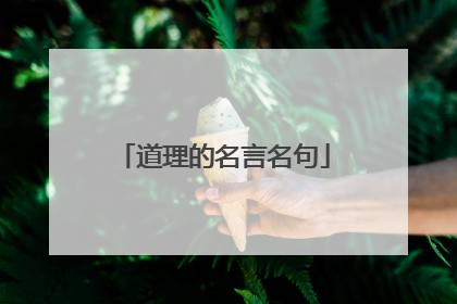 道理的名言名句