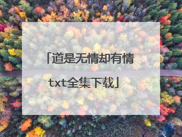 道是无情却有情txt全集下载