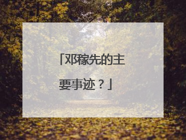 邓稼先的主要事迹？