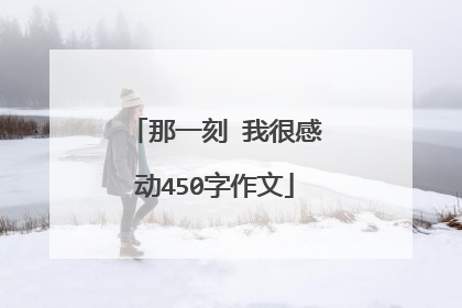 那一刻 我很感动450字作文