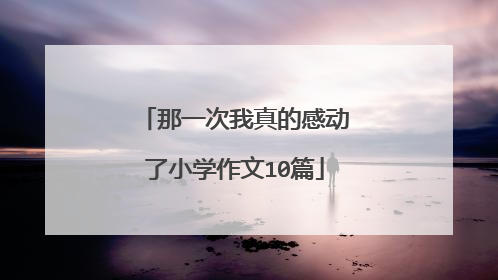 那一次我真的感动了小学作文10篇