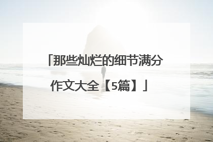 那些灿烂的细节满分作文大全【5篇】