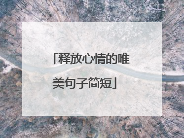 释放心情的唯美句子简短