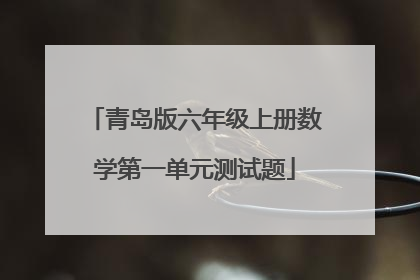 青岛版六年级上册数学第一单元测试题