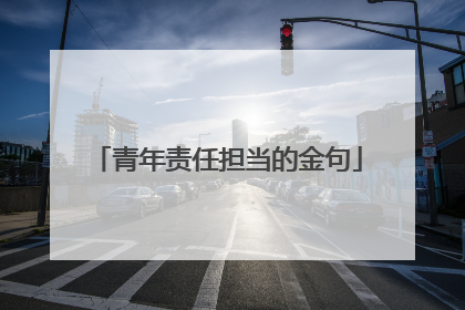 青年责任担当的金句